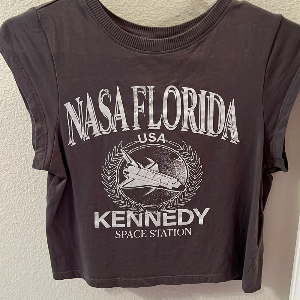 Short jersey top - Dark grey/NASA | H&M